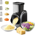 Electric Cheese Grater, Rotary Vegetable Slicer with 4 Interchangeable Drum Blades, Multifunctional Cheese Chopper Shredder for Kitchen Potato Veggie Salad Fruit etc