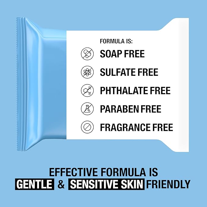 Neutrogena Fragrance-Free Makeup Remover Wipes, Daily Facial Cleanser Towelettes, Gently Removes Oil & Makeup, Alcohol-Free Makeup Wipes, 25 ct-BrightBean Baby