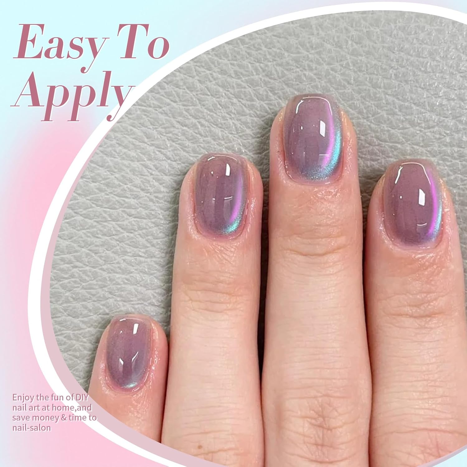 Born Pretty Cat Magnetic Eye Gel Nail Polish Rainbow Aurora Cat Magnetic Gel Polish Firefly Blue Purple Cat Magnetic Eye Gel Manicure Nail Art DIY 15ml-BrightBean Baby