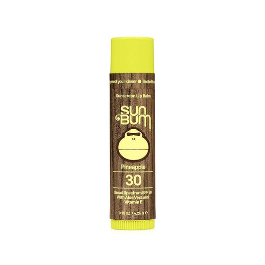 Sun Bum SPF 30 Sunscreen Lip Balm | Vegan and Cruelty Free Broad Spectrum UVA/UVB Lip Care with Aloe and Vitamin E for Moisturized Lips | Pineapple Flavor |.15 oz-BrightBean Baby