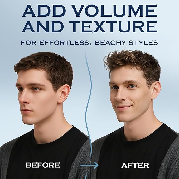 Sea Salt Spray for Men, Travel Essentials, Beach Vacation Essentials, Travel Size Beachy Hair Texturizing Hairspray, Surf Spray Adds Instant Volume, Men Gift Ideas, 3.38 fl oz-BrightBean Baby