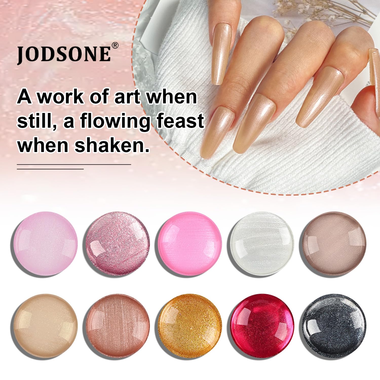 JODSONE 10 Color Gel Nail Polish Set with Base Coat and Top Coat Great DIY Salon Home Gift-BrightBean Baby