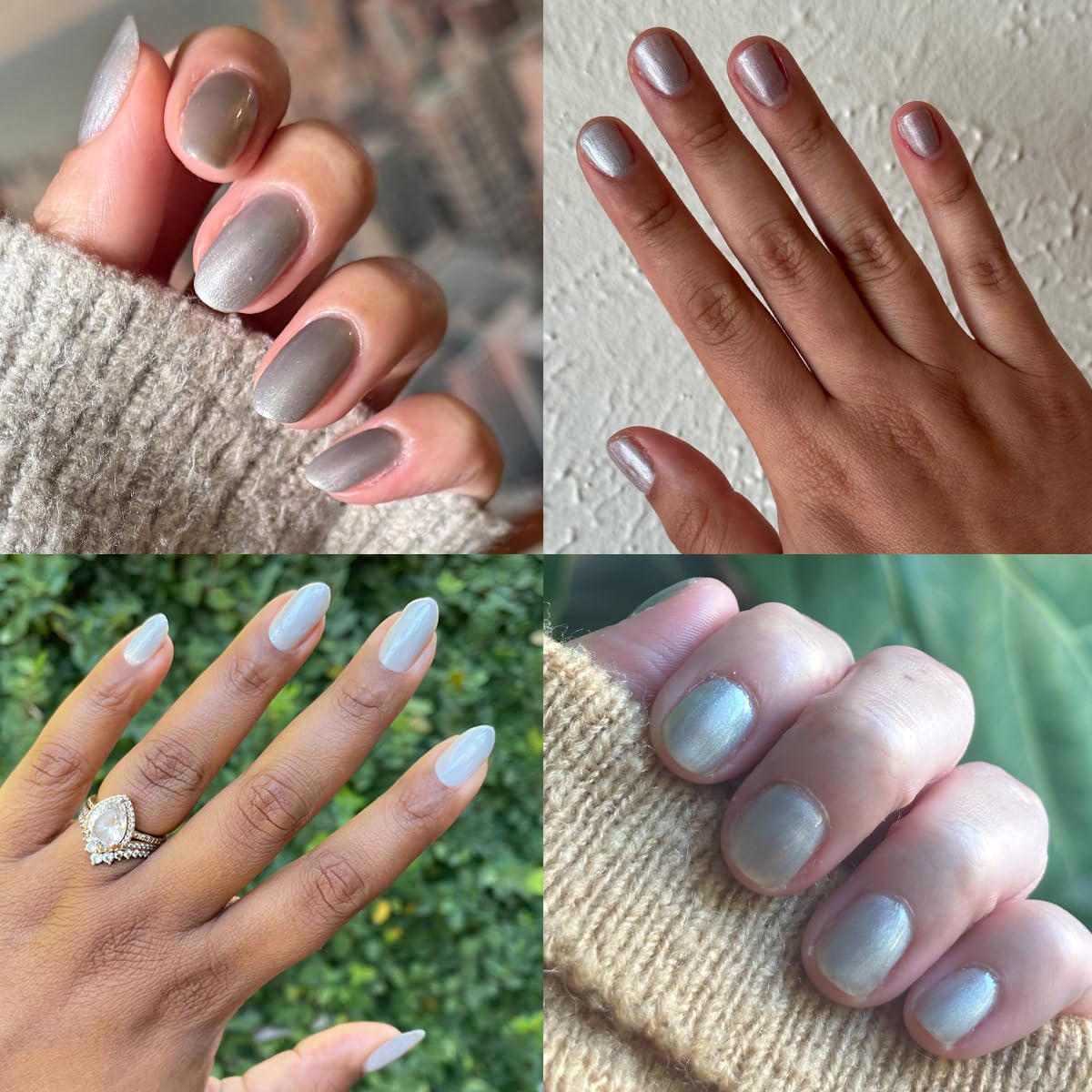 Olive & June Gel Polish | UV LED Nail Lamp Needed | Long Lasting Formula | Up to 21 Days of Wear | Damage-Free Removal | Salon-Quality Manicure at Home| Cosmic Silver | Silver Metallic-BrightBean Baby