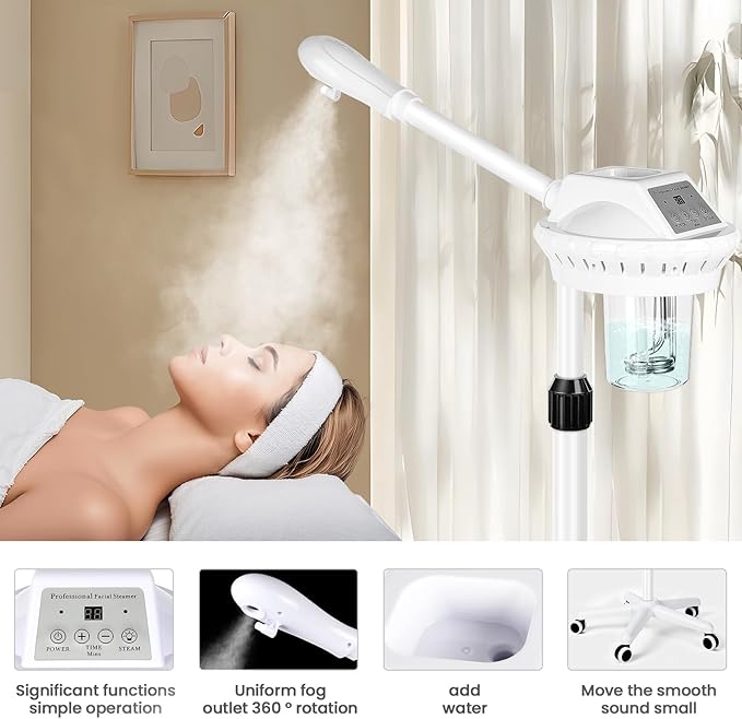 face Steamer Clean Skin Firming Pores and Moisturizing Suitable for a Beauty, Spa, at Home-BrightBean Baby