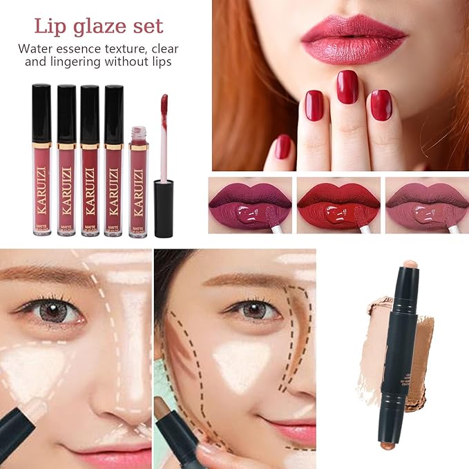 Makeup Sets Teens Makeup Kit for Women Full Kit Make up Kit Makeup Kits for Women Gift Eyeshadow Palette Concealer Palette Lipgloss Foundation Liquid Concealer Makeup Brushes Makeup Powder-BrightBean Baby