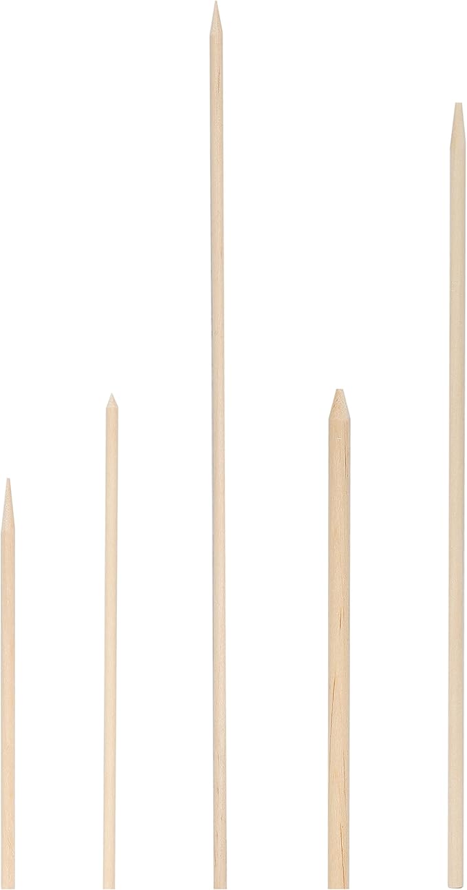 1000 Count | KingSeal Natural BAMBOO Heavy Weight Meat Skewers, Kebab Sticks, City Chicken, 4.5 Inches x 3.8mm, Bulk Pack - 1 Box of 1000