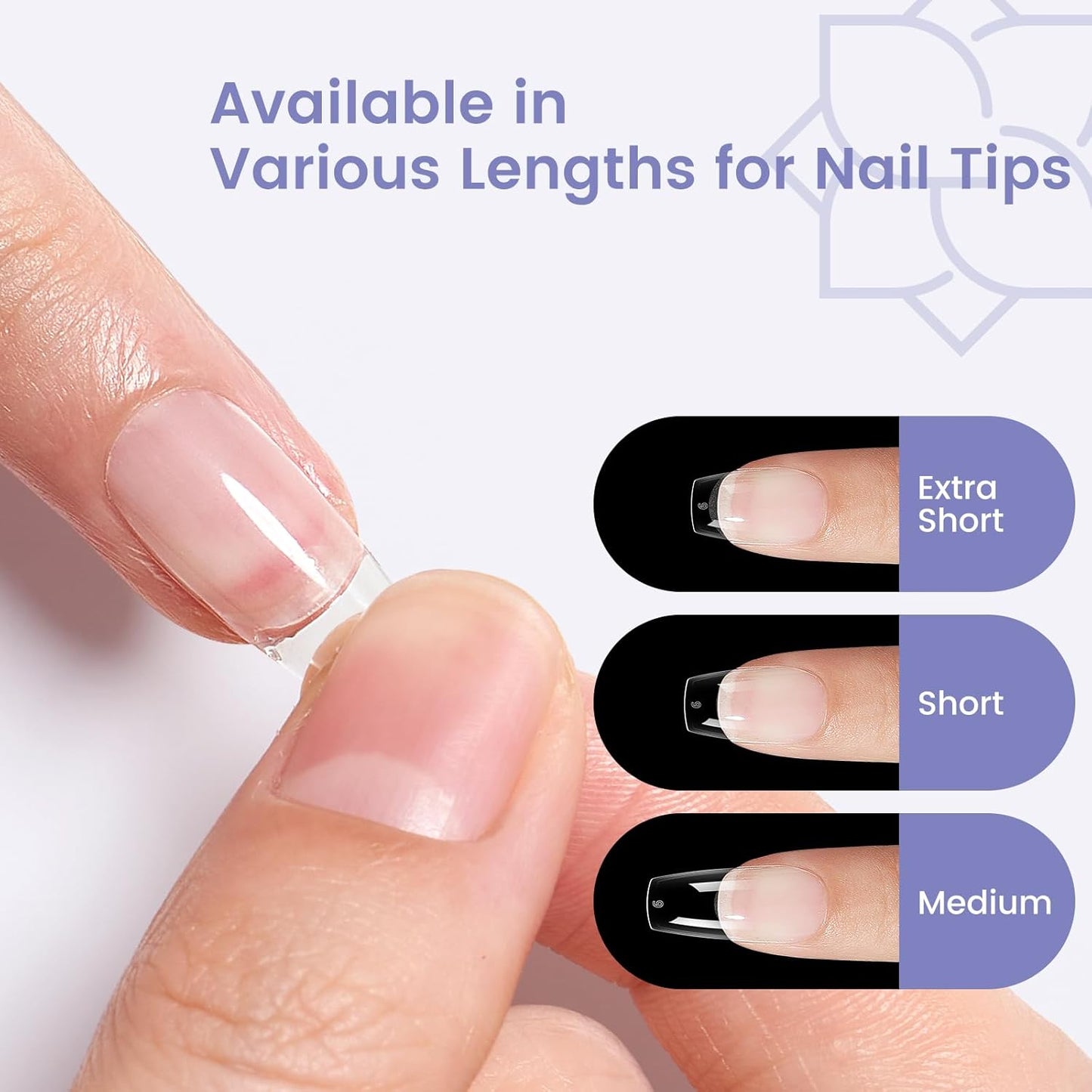 Extra Short Coffin Nail Tips: 240PCS Clear Gel Short Coffin Nails Tips, 12Sizes Full Cover Acrylic Pre-shaped Press on Fake Nail Tips for Nail Extension Home DIY Manicure-BrightBean Baby