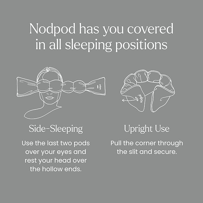 Nodpod Gentle Pressure Sleep Mask | Patented Light Blocking Design for Sleeping, Traveling & Relaxation - Elephant Gray-BrightBean Baby