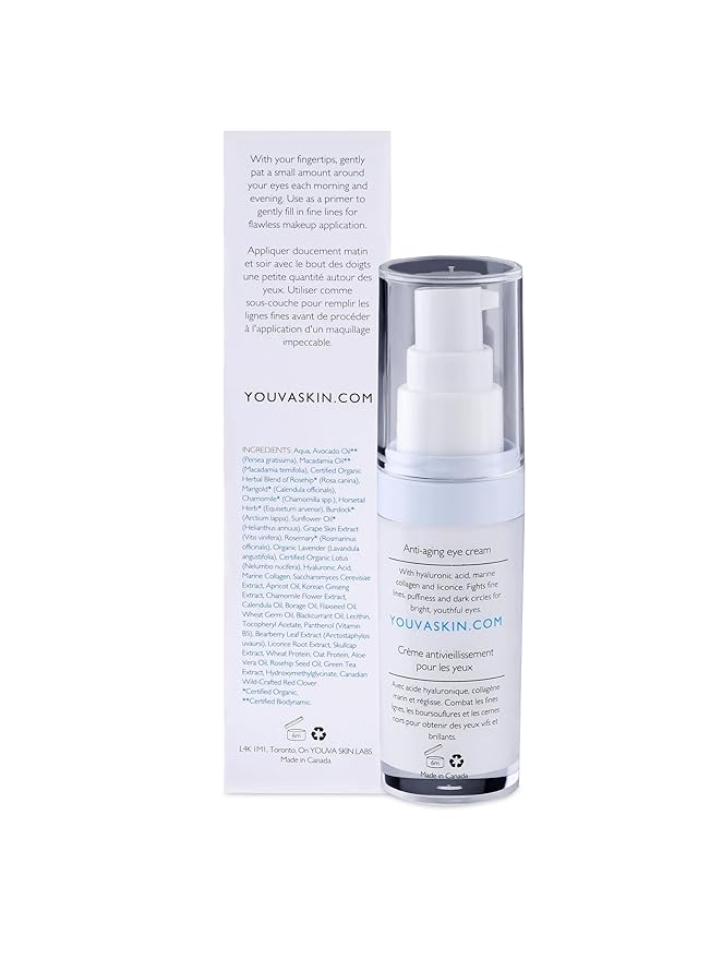 Hyaluronic Acid Anti-Aging Eye Cream - 15ml | Under Eye Cream | Marine Extracts | Bearberry and Licorice Root for Dark Circles | Eye Cream | Wrinkles and Reduce Puffiness | Fragrance-Free-BrightBean Baby
