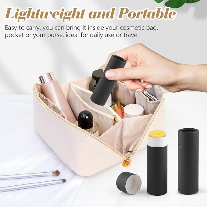 10 Pcs 25g Paperboard Lip Balm Tubes Refillable Krafts Paper Lipstick Tube Round Cardboard Empty Lip Gloss Container Holder Tubes for DIY Chapstick Salve Cosmetic Lotion Solid Perfume - Black-BrightBean Baby