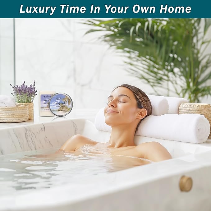 Bath Spa Gift Sets - Luxury Basket With Ocean & Coconut - Spa Kit Includes Wash, Bubble Bath, Lotion, Bath Salts, Body Scrub, Shower Puff, Bathbombs, Soap and Towel-BrightBean Baby