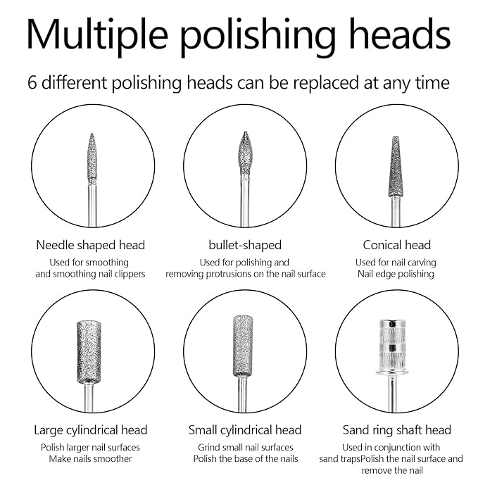 Electric Nail Drill Professional Machine Efile Manicure Pedicure Tools Portable File for Acrylic Gel Dip Powder Nails Salon Use Manicure Pedicure Nail Supplies (Gold)-BrightBean Baby