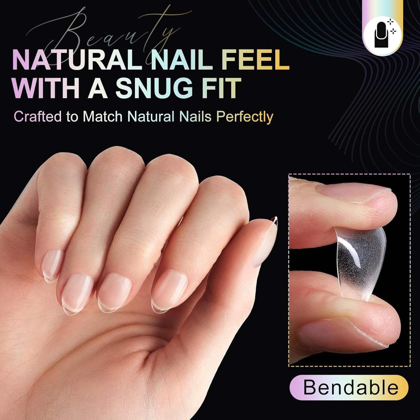Almond Nail Tips Extra Short Soft Gel Nail Tips 240Pcs Short Almond Shaped Full Cover Nails Tips Half Matte Gelly Press on Fake Nails Tip for Acrylic Nail Tip Extension Home DIY & Salon Nails 12 Sizes-BrightBean Baby