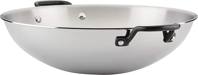 KitchenAid 5-Ply Stainless Steel Wok 15" - Induction Compatible