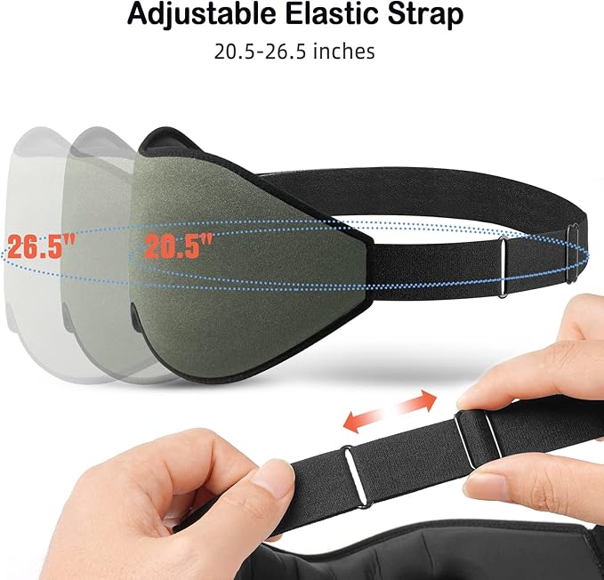 LitBear Sleep Mask for Men Side Sleeper, Sleeping Mask for Women Light Blocking, 3D Contoured Cup Eye Mask Sleeping, Soft Lightweight Sleep Eye Mask with Adjustable Elastic Strap for Traveling-BrightBean Baby