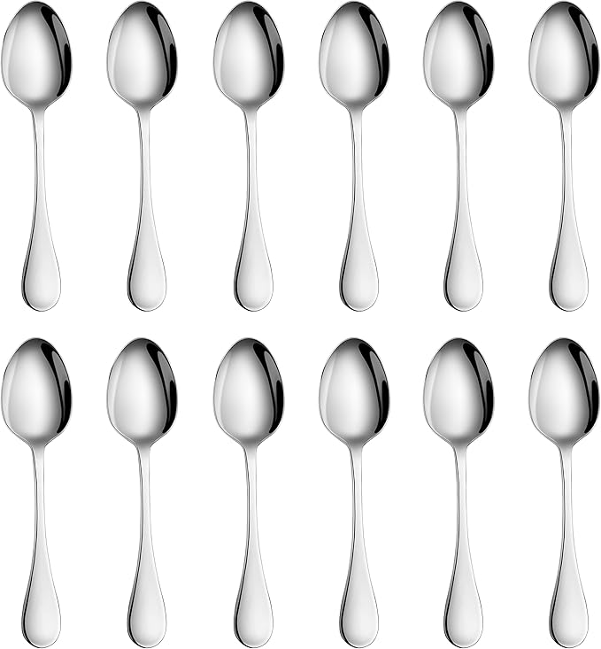 Artaste Rain 18/10 Stainless Steel (Silver (Set of 12), Dinner Spoon (7.5 Inch))