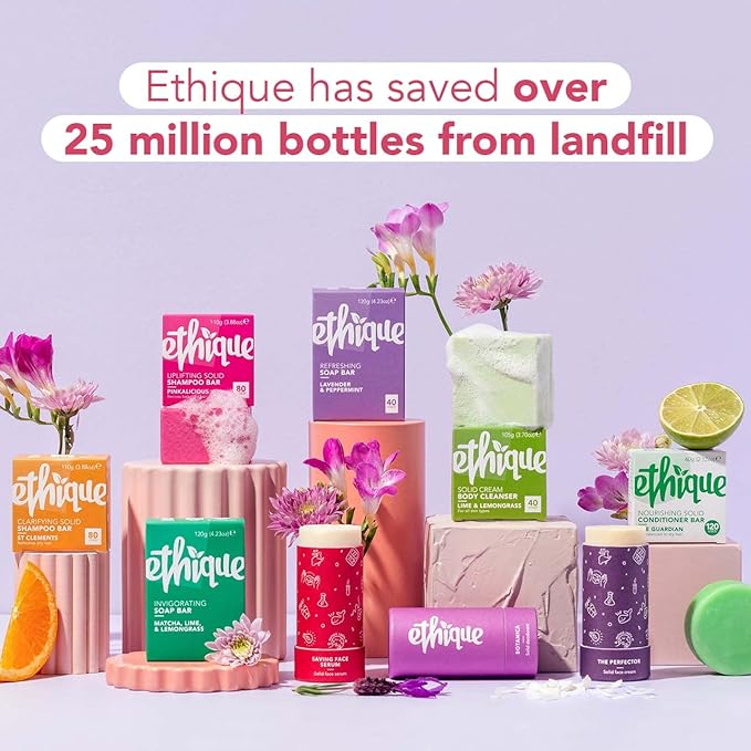 Ethique Unscented Gift Set- Face Cleanser, Body Cleanser & Deodorant, Gifts for women - Plastic-Free, Vegan, Cruelty-Free, Eco-Friendly, 3 Travel Bars, 1.59 oz (Pack of 1)-BrightBean Baby