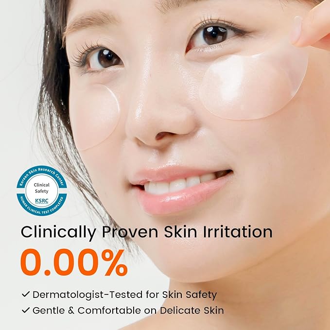 Caffeine Under Eye Patches: 30 Pairs Korean Hydrogel Eye Masks for Dark Circles Puffiness Relief with Niacinamide Hyaluronic Acid - Undereye Brightening Hydrating Anti-Wrinkle Treatment-BrightBean Baby