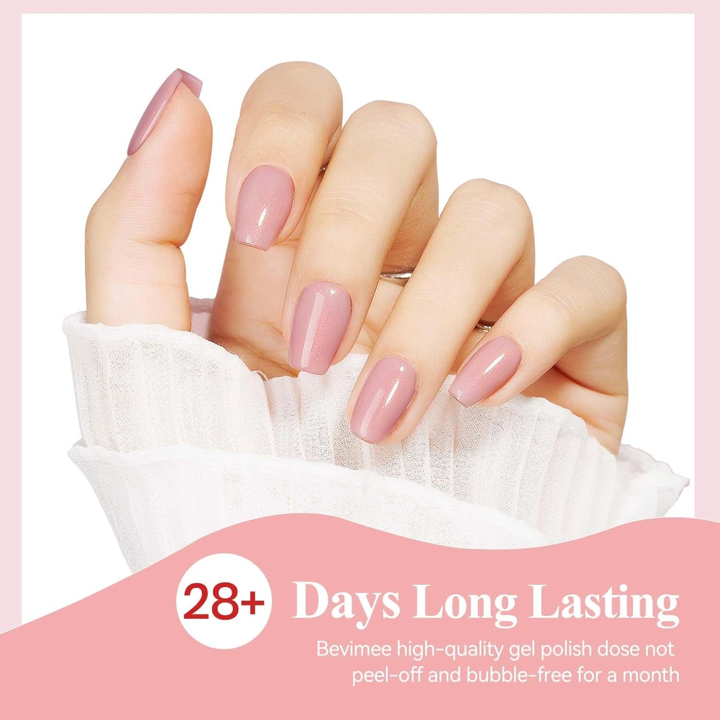 Glitter Gel Nail Polish, Light Pink Jelly Shimmer Iridescent Gel Polish Holographic Neutral Color Natural Translucent Soak Off UV Gel Polish for Nail Art Salon at Home, 12ML-BrightBean Baby