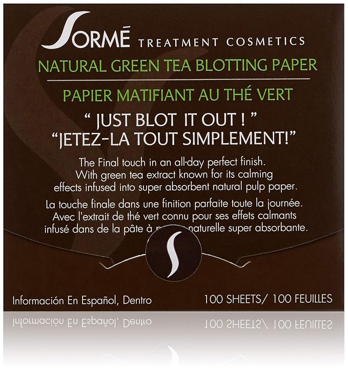 Sorme' Treatment Cosmetics Blotting Paper, Green Tea, 0.5 oz.-BrightBean Baby