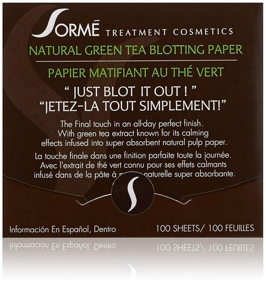 Sorme' Treatment Cosmetics Blotting Paper, Green Tea, 0.5 oz.-BrightBean Baby