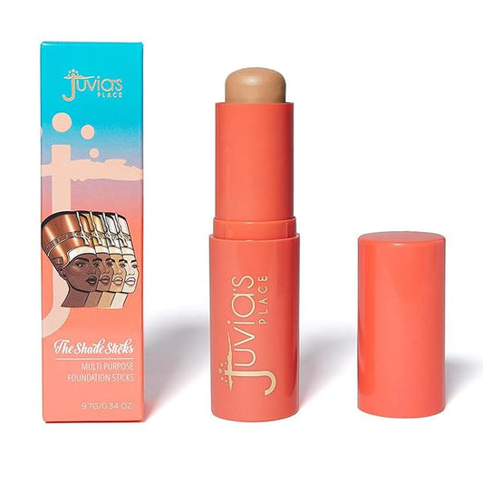 Juvia's Place Shade Stick Foundation, Concealer, Contour, Belize, Medium w/Neutral Undertone, .34 oz-BrightBean Baby