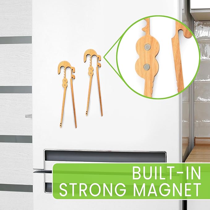 Crocodile-Shaped Wooden Toaster Tongs | 11-Inch Magnetic Kitchen Utensil for Cooking, Camping, and Outdoor Use | Fun, Easy Storage, Superior Grip | Great for Kids & Adults, Toast, BBQ