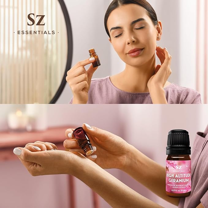 High Altitude Geranium Essential Oil – 100% Pure & Natural, Grown in The High-Altitude – Aromatherapy, Home Use – Therapeutic Grade & Vegan – 5 mL-BrightBean Baby