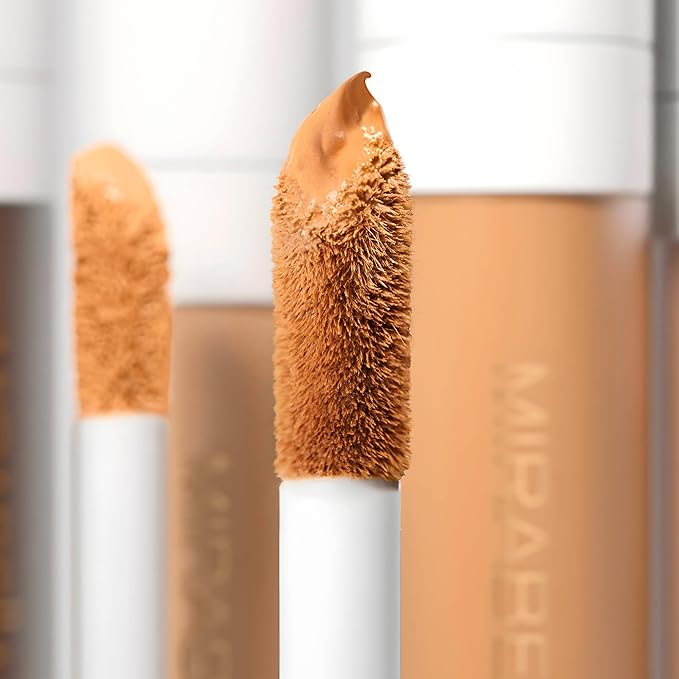 Mirabella Invincible For All Perfecting Under Eye Concealer Full Coverage - Hydrating Makeup Concealer for Dark Circles, Fine Lines & Wrinkles w/Hyaluronic Acid - Medium M120-BrightBean Baby