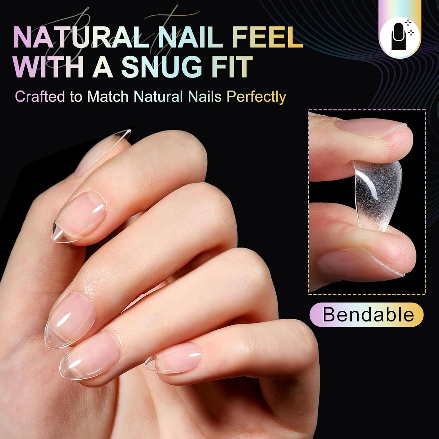 Almond Nail Tips Short Soft Gel Nail Tips 240Pcs Short Almond Full Cover Nails Tips Pre-Shaped Half Matte Gelly Press on Fake Nails Tip for Acrylic Nail Tip Extension Home DIY & Salon Nails 12 Sizes-BrightBean Baby