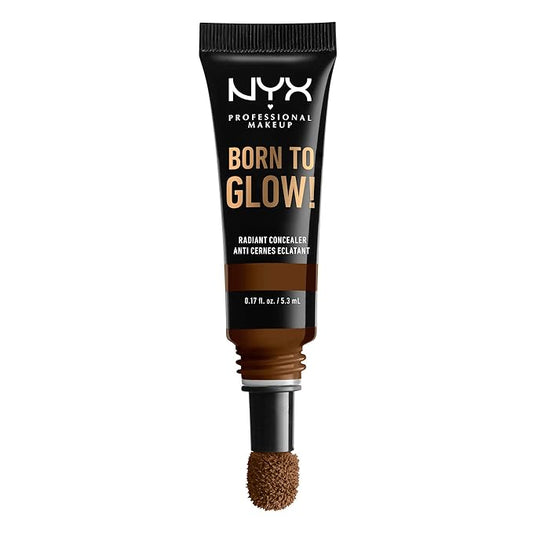 NYX PROFESSIONAL MAKEUP Born To Glow Radiant Concealer, Medium Coverage - Walnut-BrightBean Baby