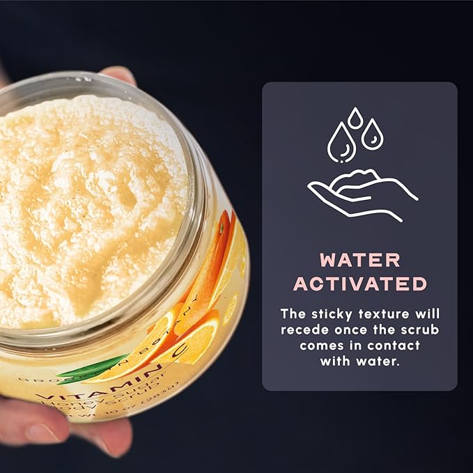 Brooklyn Botany Vitamin C Honey Sugar Scrub for Body 10 oz – Deeply Hydrating and Gently Exfoliating Body Scrub for Women and Men – Moisturizing and Nourishing the Skin-BrightBean Baby