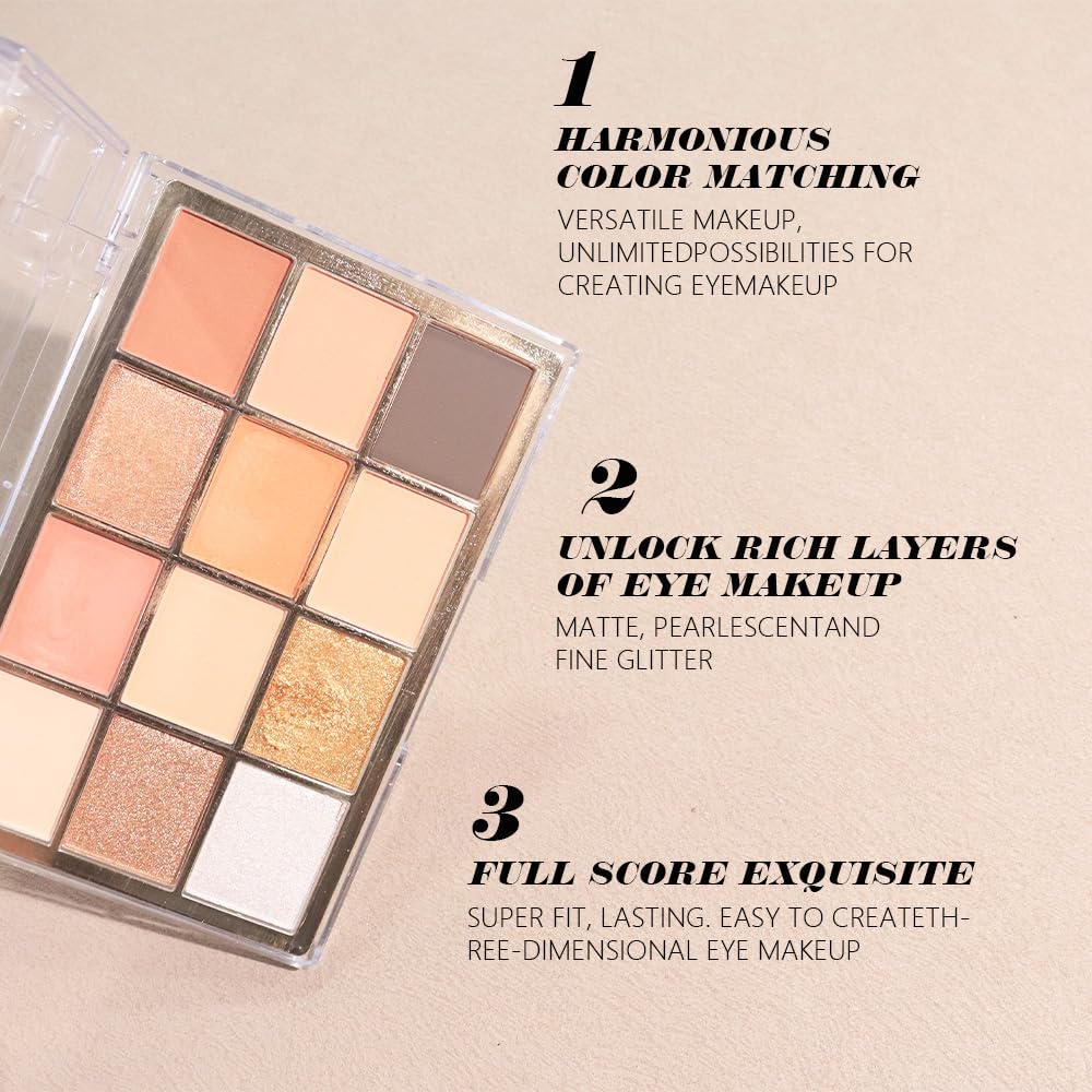 Nude Brown Maroon Bronze Eyeshadow Palette,Natural Neutral Soft Small Cream Eyeshadow Palette,Eye Shadow Palette Long Lasting Naturing-Looking Make Up Pallets for Women,Vegan-BrightBean Baby