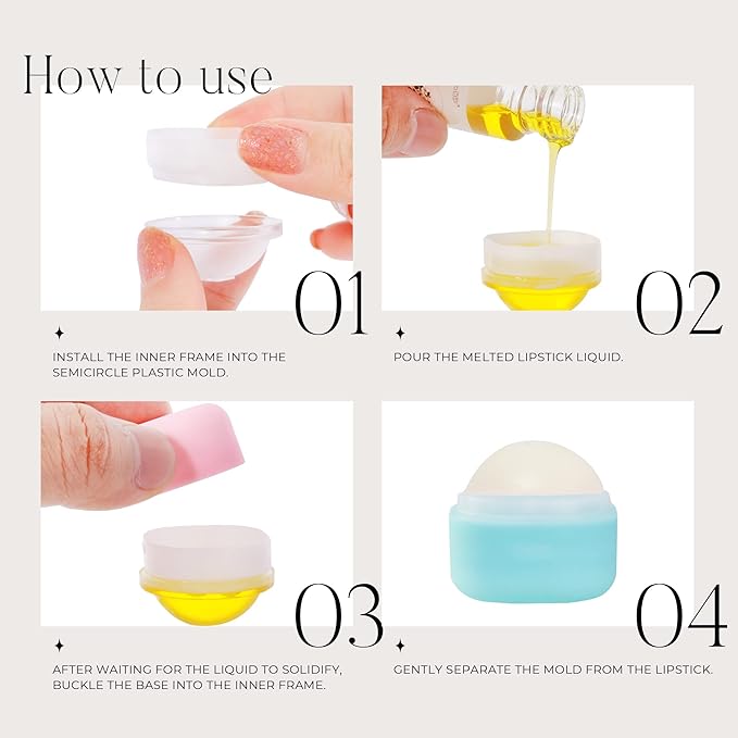 0.25 oz（7g） Empty Lip Balm Square Containers Tubes Lipstick 12 Pieces for Make Natural Lip Balm Lip Care - DIY & BPA FREE (Blue)-BrightBean Baby