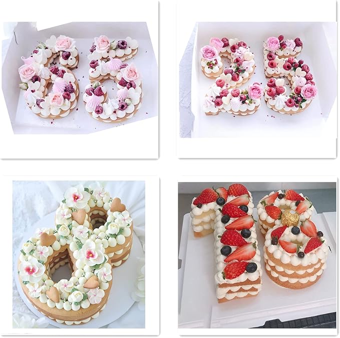 Ducodocu Large Silicone Number Cake Mould 3D Novelty Cake Pan DIY Baking Mold for Birthday Anniversary Number of 5
