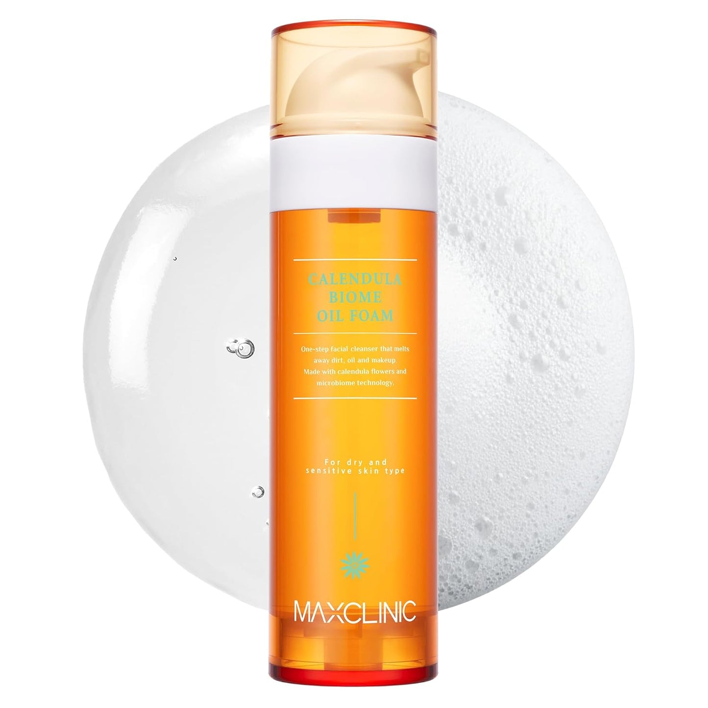 [K-Beauty] Calendula Biome Oil to Foam - All-in-One Korean Face Wash OilBased Foaming Facial Cleanser - Hydrating, Moisturizing & Soothing Makeup Deep Cleansing Oil for All Skin Types (3.88 fl oz)-BrightBean Baby