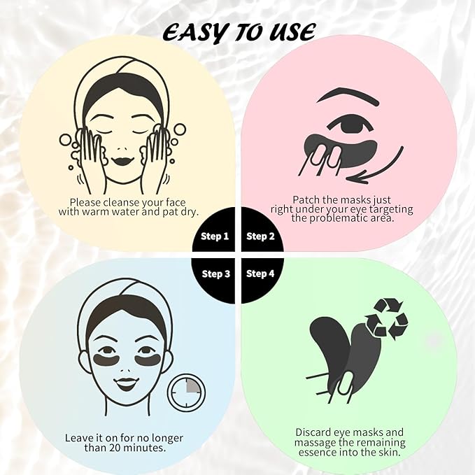 Under Eye Patches (30 Pairs), Hyaluronic Acid Eye Masks for Dark Circles Puffy Eyes Undereye Bags, Collagen Eye Patches for Wrinkles and Hydrate, Skin Care Gift for Her-BrightBean Baby