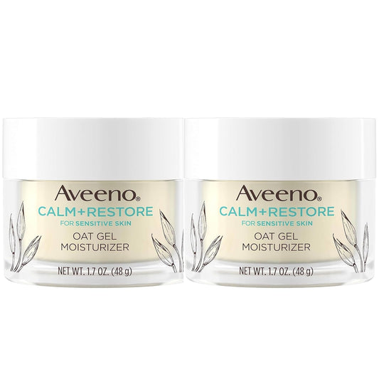 Aveeno Calm + Restore Triple Oat Hydrating Face Serum for Sensitive Skin Gentle and Lightweight Facial Serum to Smooth and Fortify Skin Hypoallergenic, Fragrance & Paraben-Free,1.7 fl. Oz (Pack of 2)-BrightBean Baby