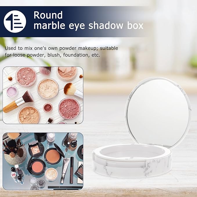 EXCEART Makeup Powder Container Pressed Powder Box 2Pcs Compact Cosmetic Powder Containers Makeup Empty Loose Powder Boxes (Assorted Color) Makeup Powder Puff-BrightBean Baby
