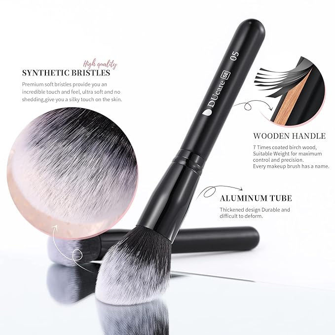 DUcare Professional Makeup Brushes Set 27Pcs Makeup Brush Set Premium Synthetic Kabuki Foundation Blending Face Powder Blush Concealers Eye Shadows Brushes-BrightBean Baby