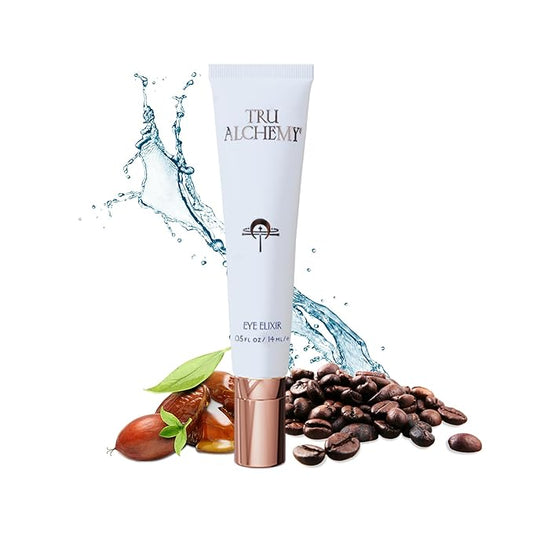 Tru Alchemy Eye Elixir Cooling Eye Treatment Cream - Dark Circle Eye Cream for Puffiness and Bags Under Eyes - Caffeine, Hyaluronic Acid, Vitamin C-BrightBean Baby