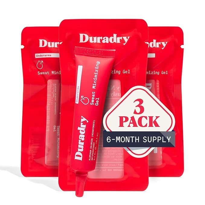 Sweat Minimizing Gel Antiperspirant for Men and Women - Prescription-Strength, Formulated for Excessive Underarm Sweating and Hyperhidrosis - 0.4 Fl Oz (Pack of 3)-BrightBean Baby