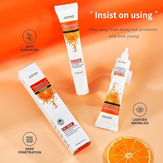 Eye Cream Vitamin C Eye Care Anti-Aging Against Wrinkles and Dark Circles Effective Anti-Aging Moisturizes Reduces Puffiness Dark Circles-BrightBean Baby