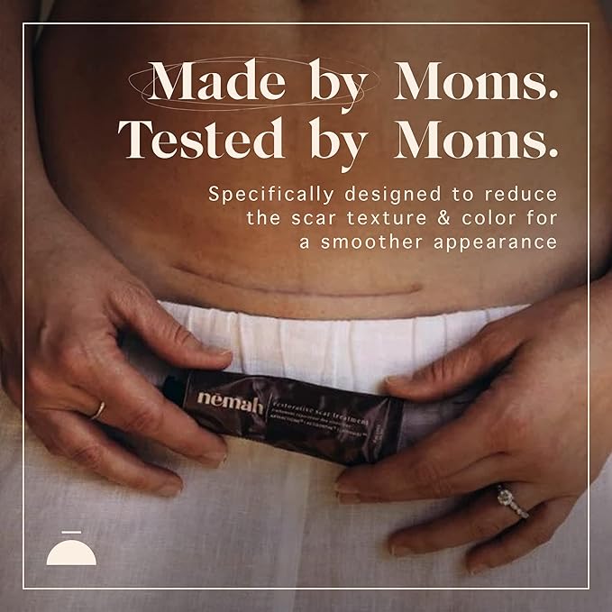 Nemah - C section scar treatment Cream, Natural Scar Cream for Healing Postpartum Scar, Blemishes & acne scar treatment, egan Scar Removal Cream with Marine Actives, Mushroom Extract, and More, 30 g-BrightBean Baby