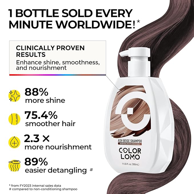 Ultra Color Safe Shampoo | Help Prevent Fading & Provide Subtle Color Replenishment | Prolong Color Vibrancy and Enhance Shine | Vegan & Cruelty-Free Formula | For Brown Color Treated Hair-BrightBean Baby