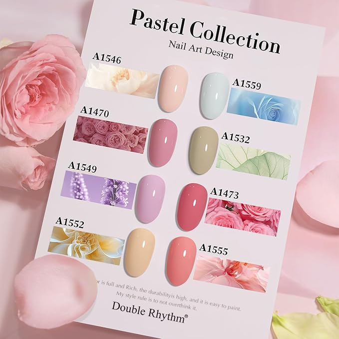 Double Rhythm 28Pcs 0.5Oz Gel Nail Polish Set Same Color Same Bottle Soak Off Gel Polish Kit Nail Art Manicure Salon DIY at Home for Women (Nude Pink Collection-T24-3)-BrightBean Baby