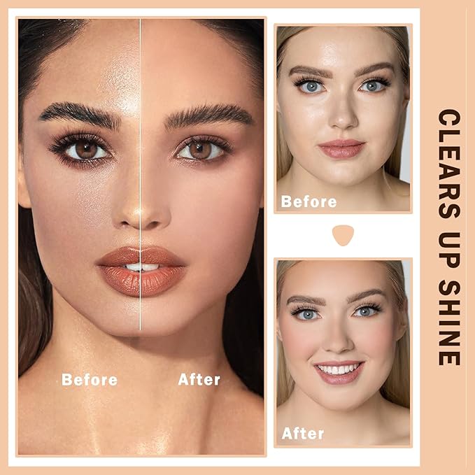 Setting Powder Loose Face Powder Lightweight Soft Smooth Brighten Minimizes Pores Long Lasting Oil Control Loose Powder Makeup For Matte Flawless Finish 00#Prism-BrightBean Baby