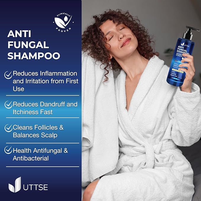 Anti-Fungal Shampoo for Scalp Psoriasis: Dandruff Shampoo for Folliculitis and Seborrheic Dermatitis - Relieves Itchy & Dry Scalp - 300 mL / 10.1 fl.oz-BrightBean Baby