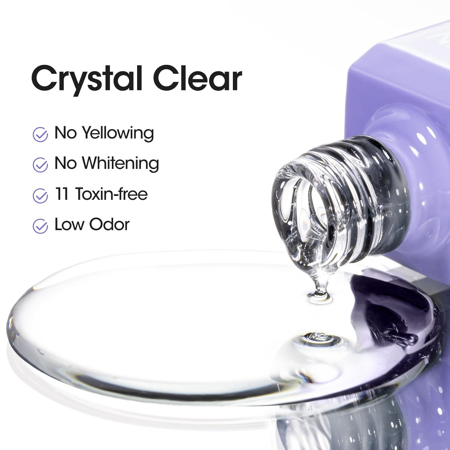 Gellen 4 in 1 Nail Glue Gel and No Wipe Gel Top Coat for False Nail Tips & Acrylic Nails & Clear Press on Nails, 18ML Long Lasting Nail Gel Kit, Home Salon Manicure Set-BrightBean Baby