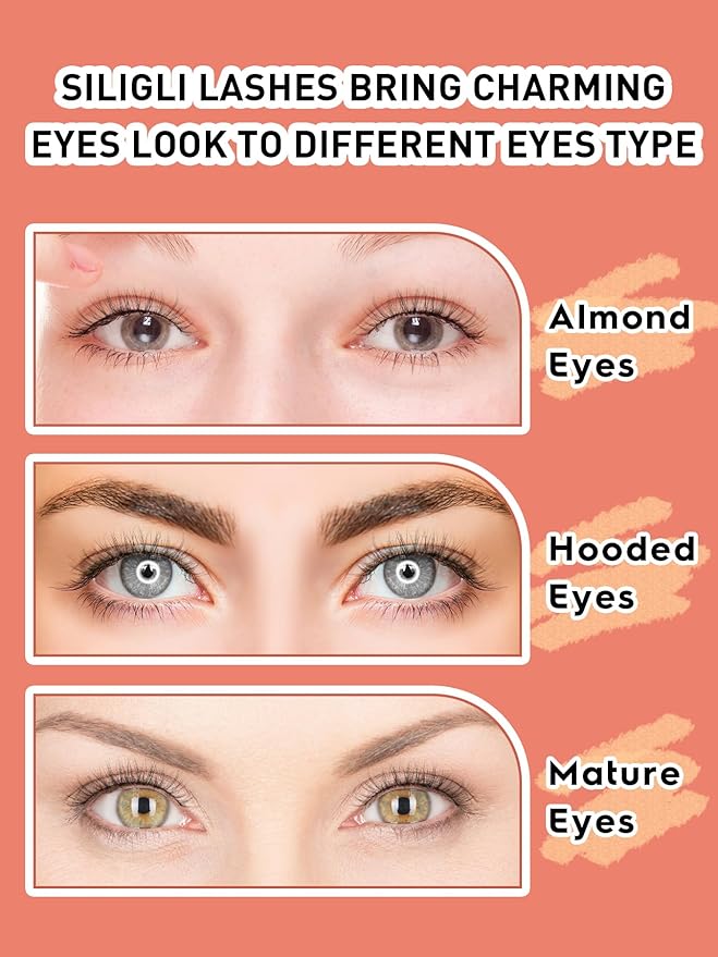 Natural Lashes Wispy False Eyelashes 10mm Short Lashes 3D Volume Strip Lashes Fake Eyelashes Siligli Lashes Thin Band Curly Eye Lashes Pack 10 pair-BrightBean Baby